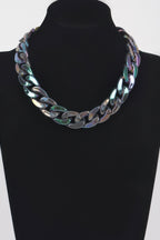 Bold statement chain necklace by VacationGrabs with a shiny metallic finish for a chic look