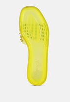 Bolly Punk Stud Clear Jelly Flats