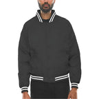 Men's black bomber jacket, lightweight, ideal for casual outings