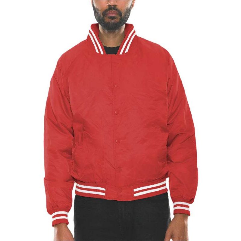 Men's red bomber jacket, lightweight, perfect for casual outings