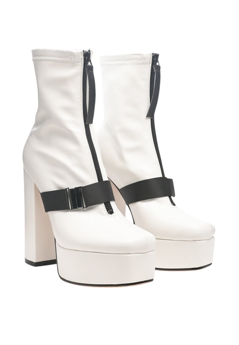 Boomer Chunky High Block Heel Boots