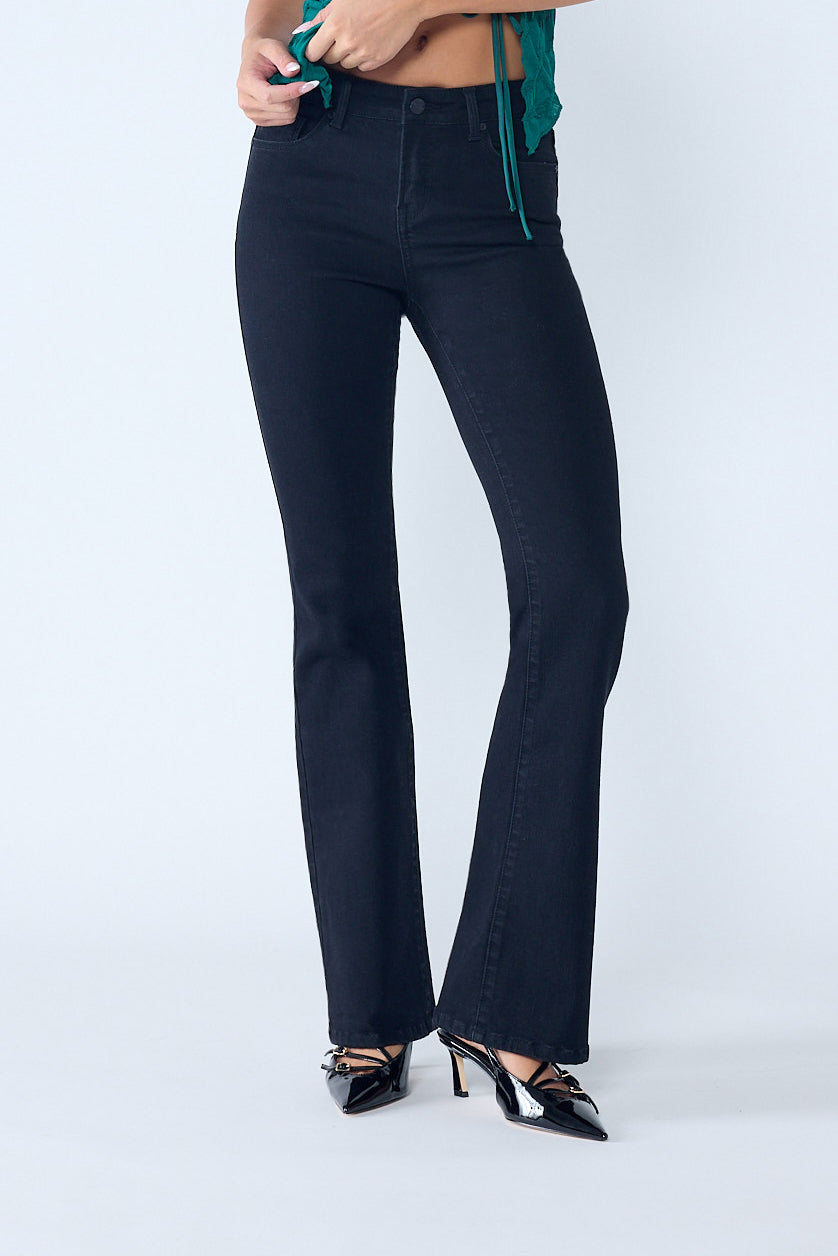 Women's black bootcut jeans boots for a stylish fit and comfort
