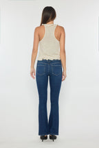 Women's dark blue bootcut jeans boots for a stylish fit