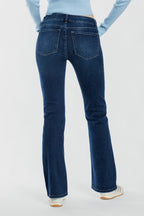 Women's blue bootcut jeans boots for a stylish casual look