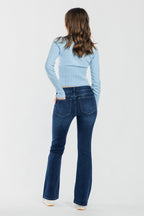 Women's dark wash bootcut jeans boots for a stylish look
