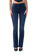 Women's dark wash bootcut jeans boots for stylish everyday wear