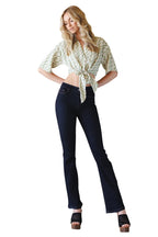 Women's dark wash bootcut jeans boots from Shop ENJEAN for casual wear