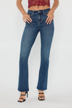 Women's dark wash bootcut jeans boots, perfect for casual outings