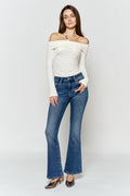 Women's bootcut jeans boots, blue denim, perfect for casual outings