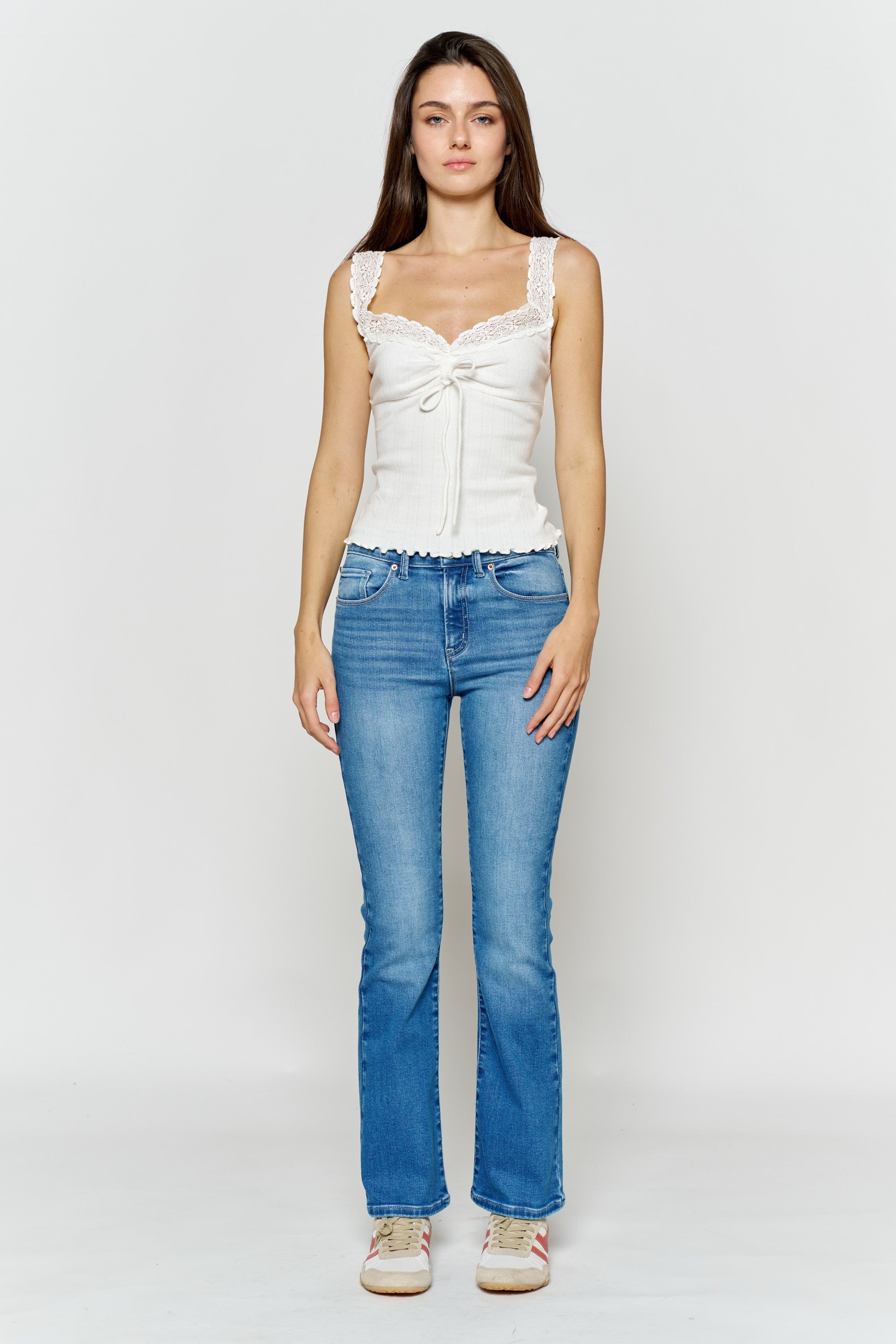 Women's bootcut jeans boots from Shop ENJEAN in a light blue wash