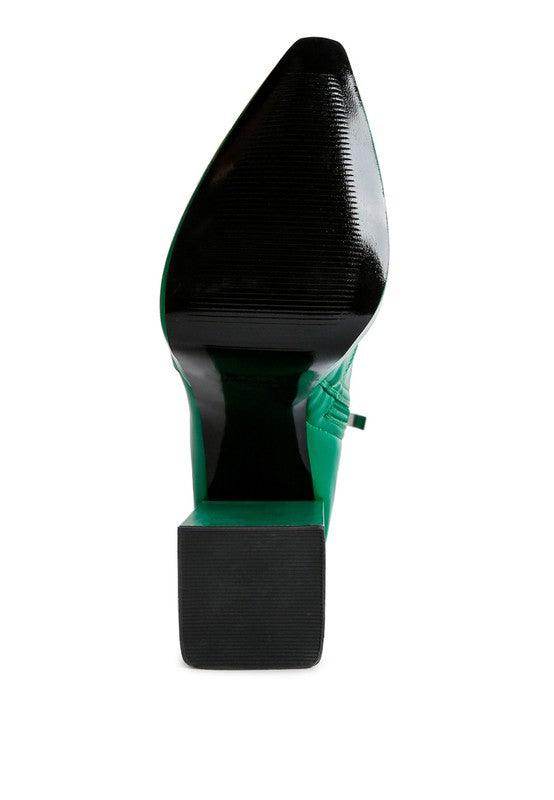 Rag Company women's green ankle boots, stylish faux leather for casual wear