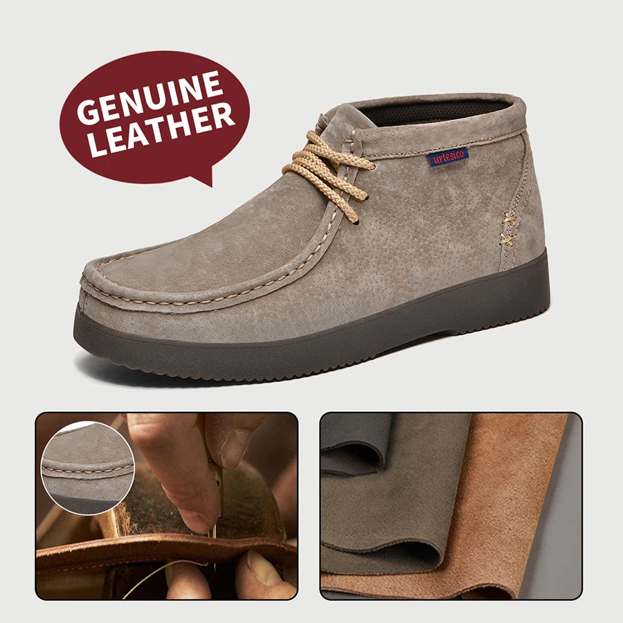 Men's leather loafers in gray, perfect for casual wear