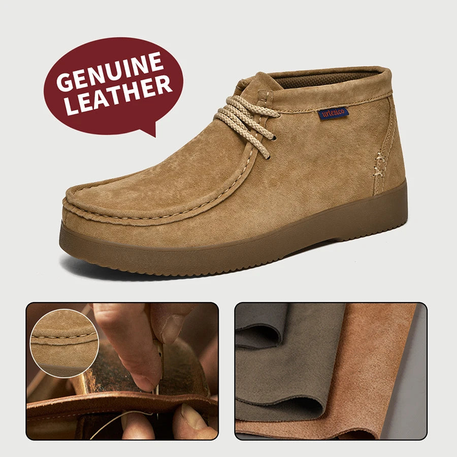 Men's loafers in brown, genuine leather, ideal for casual outings