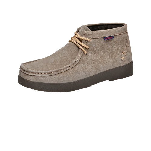 Men's gray suede loafers, stylish and comfortable for casual wear