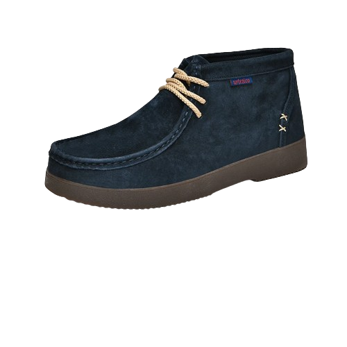 Men's navy loafers, suede material, casual wear, VacationGrabs