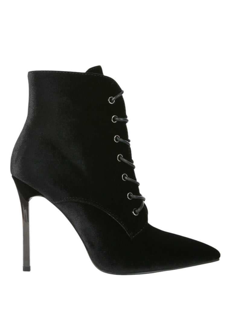Bornsta Velvet High Heeled Velvet Boots