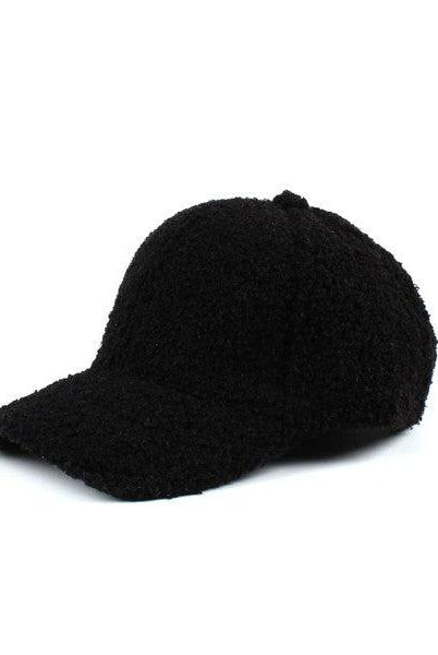 Women's Accessories - Hats Boucle Sherpa Teddy Bear Knit Ball Cap