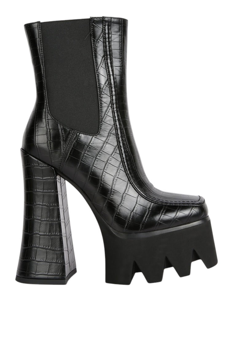 Bounty High Platform Heel Chelsea Boots
