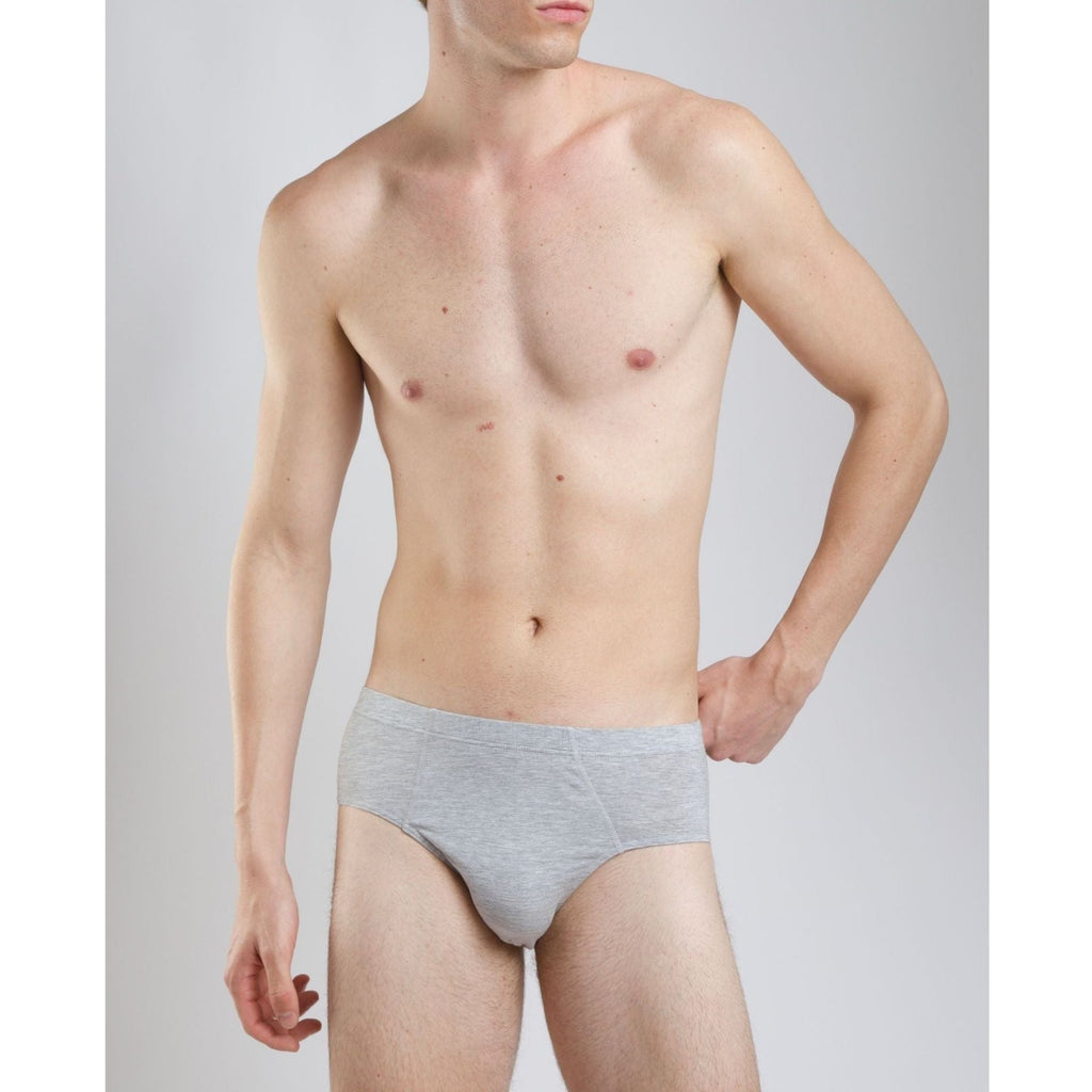 SilkCut boxer briefs men's underwear in gray, lightweight cotton for comfort