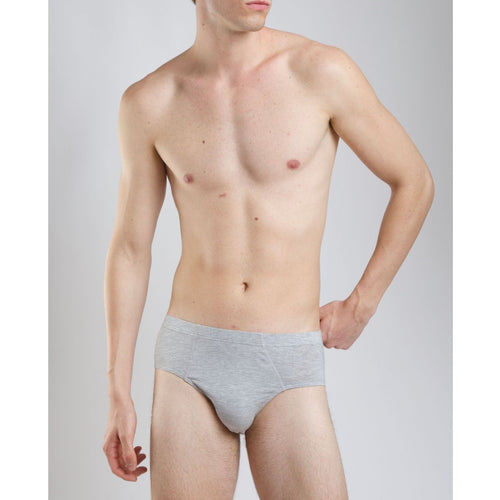 SilkCut boxer briefs men's underwear in gray, lightweight cotton for comfort