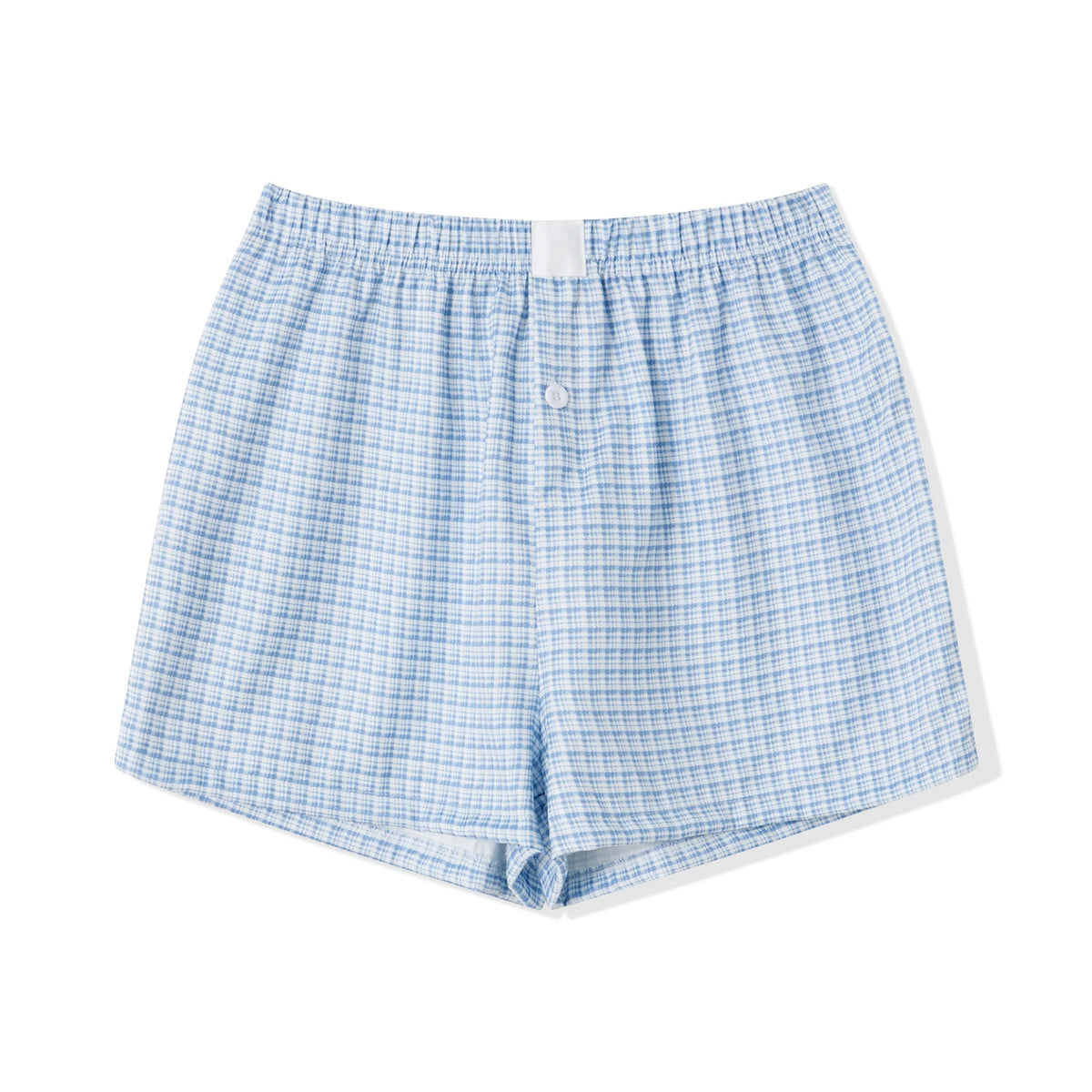 Light blue plaid boxer shorts briefs, comfortable cotton for everyday wear