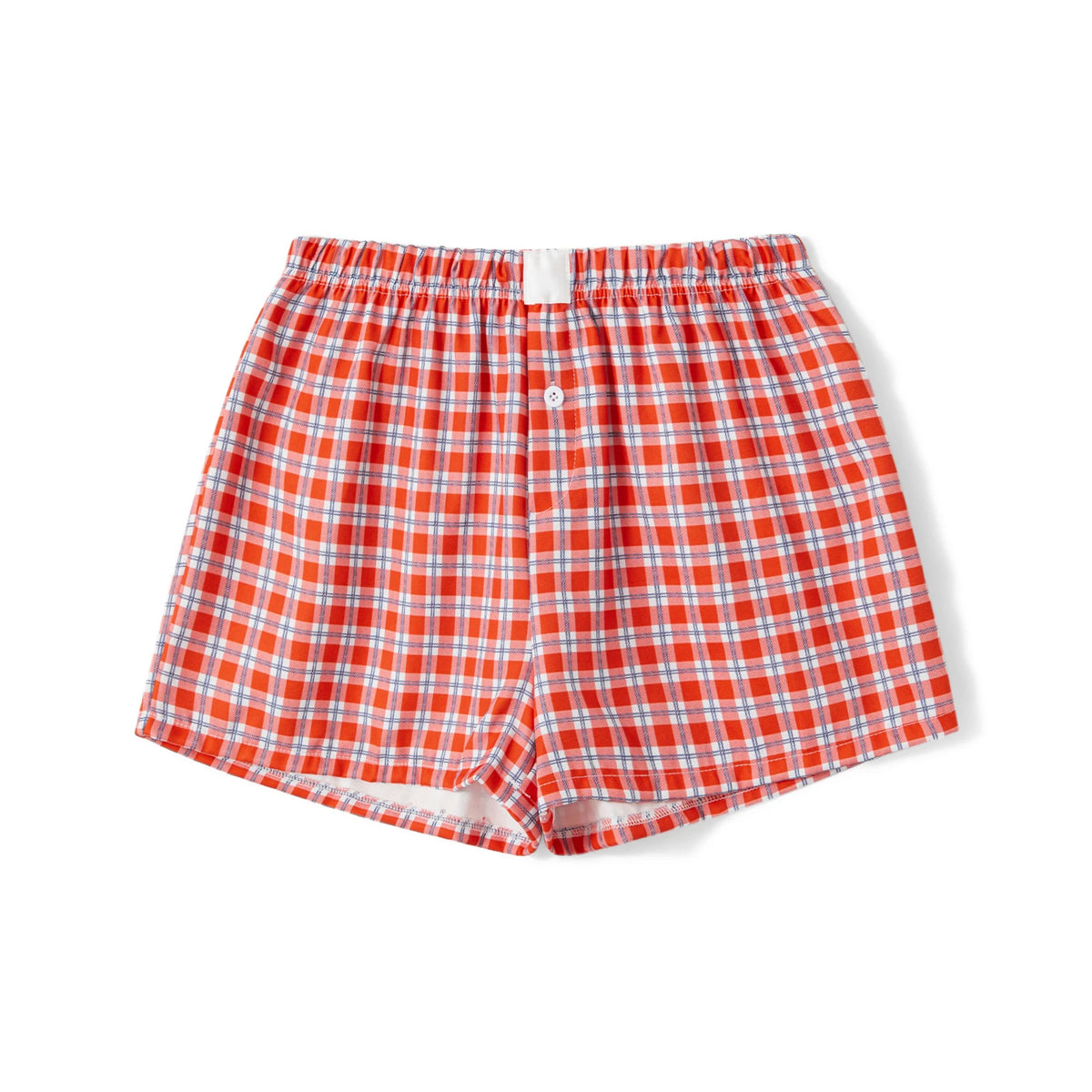 Men's red plaid boxer shorts briefs made of soft cotton