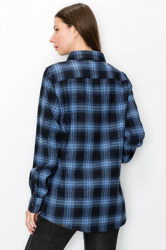 Boyfriend Oversize Checker Plaid Flannel - VacationGrabs
