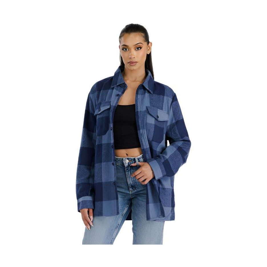 Boyfriend Oversized Soft Flannel Shacket Shirt - VacationGrabs