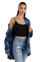 Boyfriend Oversized Soft Flannel Shacket Shirt - VacationGrabs