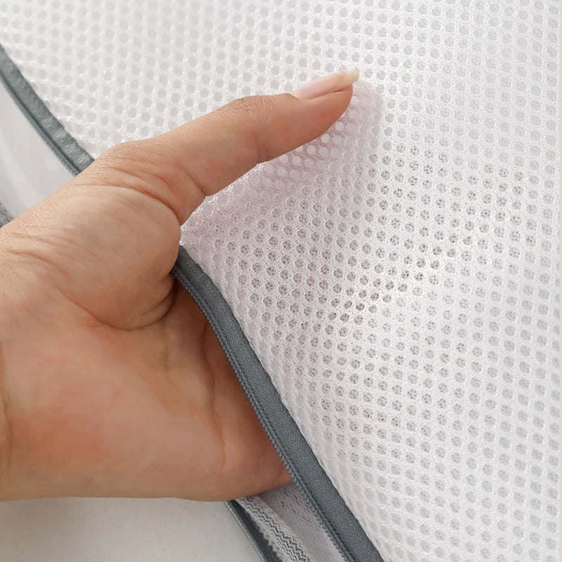 White mesh bra laundry bag for washing machine, durable material