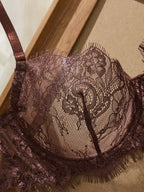 Brown bra with lace, perfect for elegant layering and everyday wear