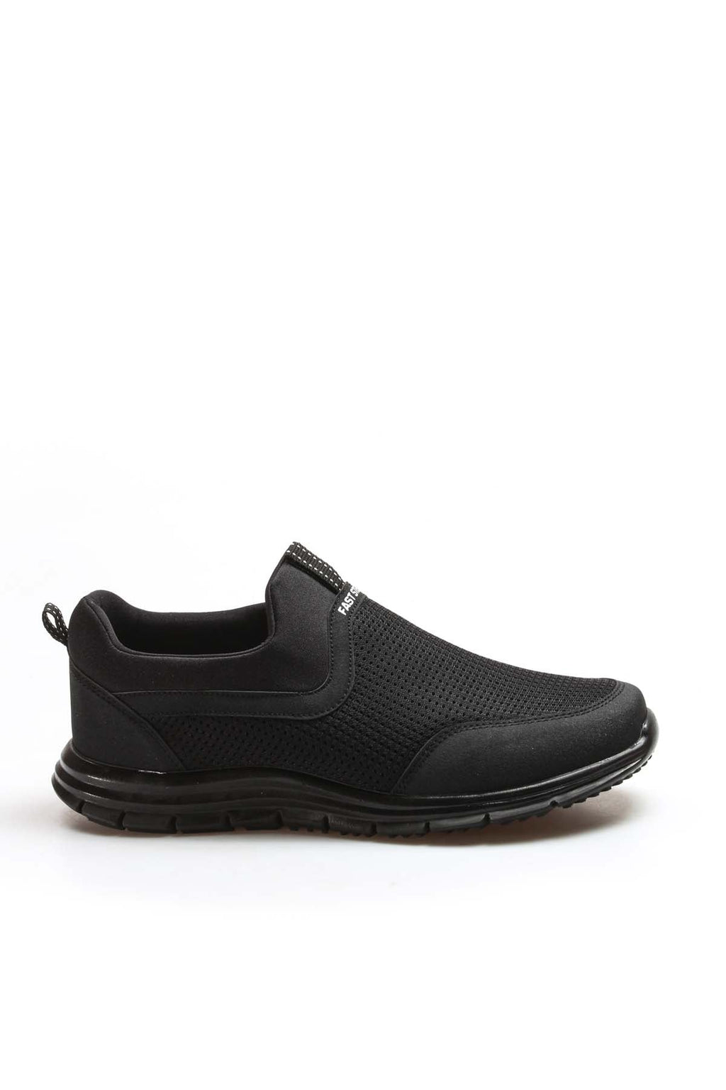 Breathable Black Casual Men Sneakers – detail view