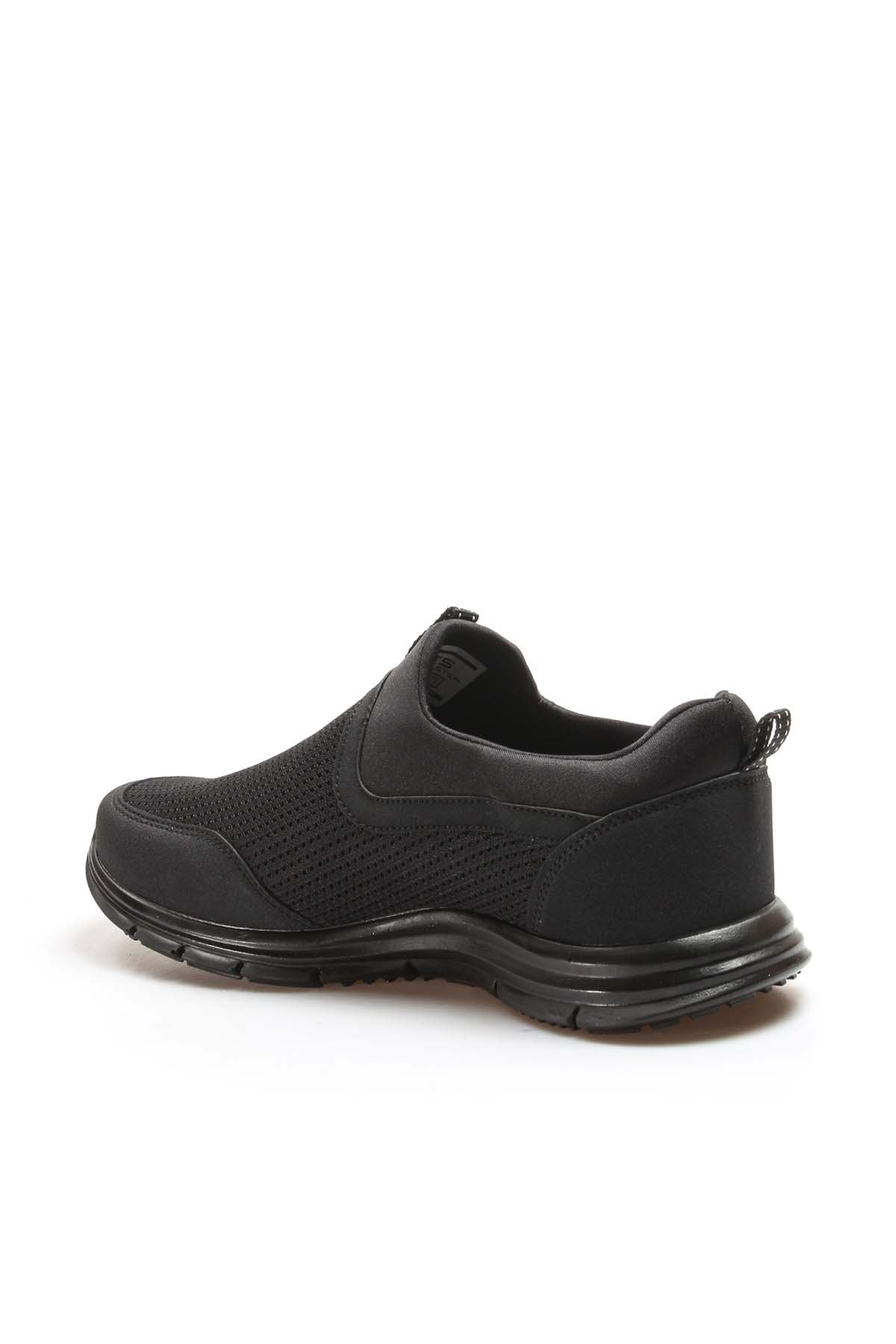 Breathable Black Casual Men Sneakers – side view