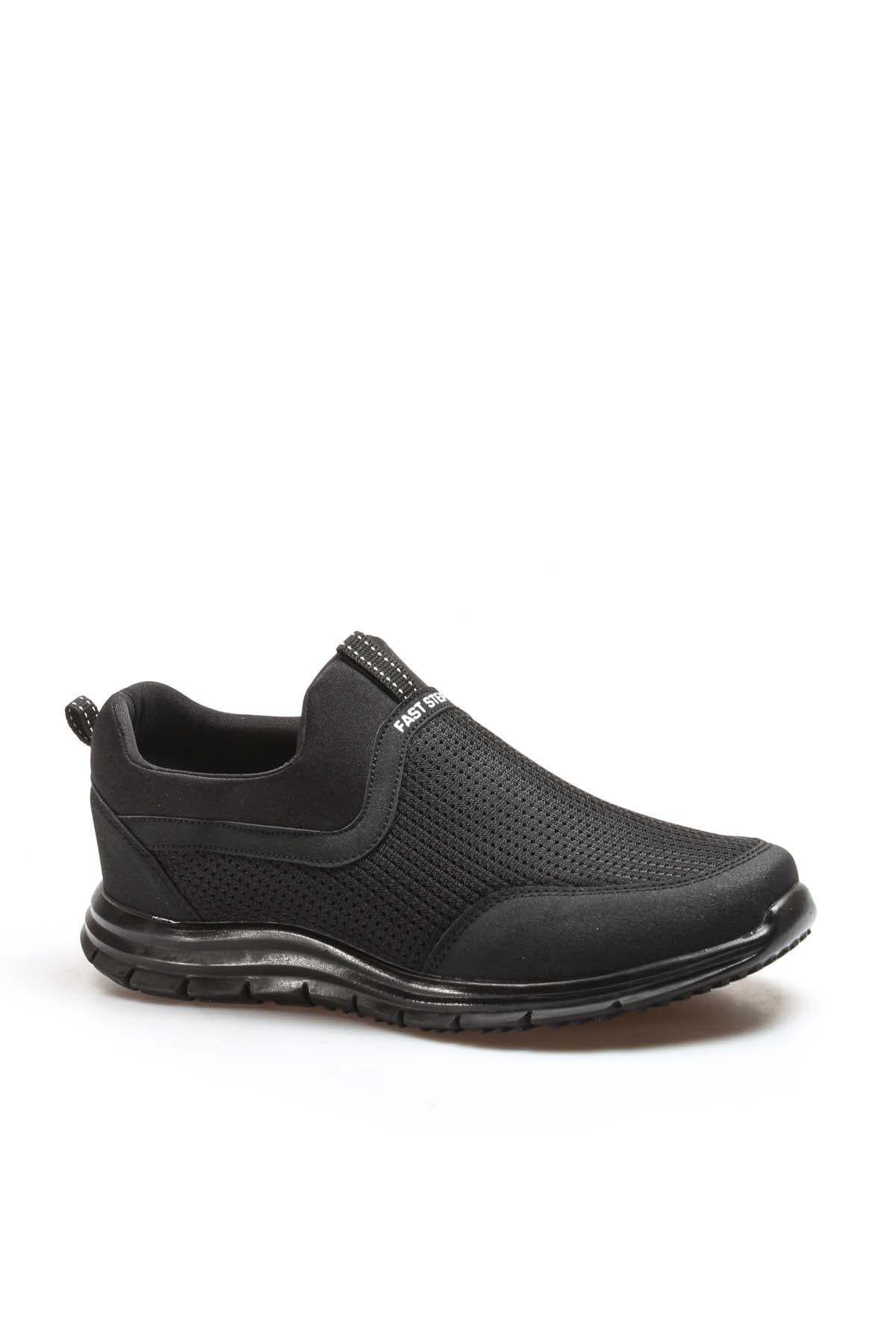 Breathable Black Casual Men Sneakers – styled view