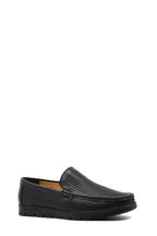 Breathable Black Leather Loafers for Men – side view