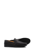 Breathable Black Leather Loafers for Men – styled view