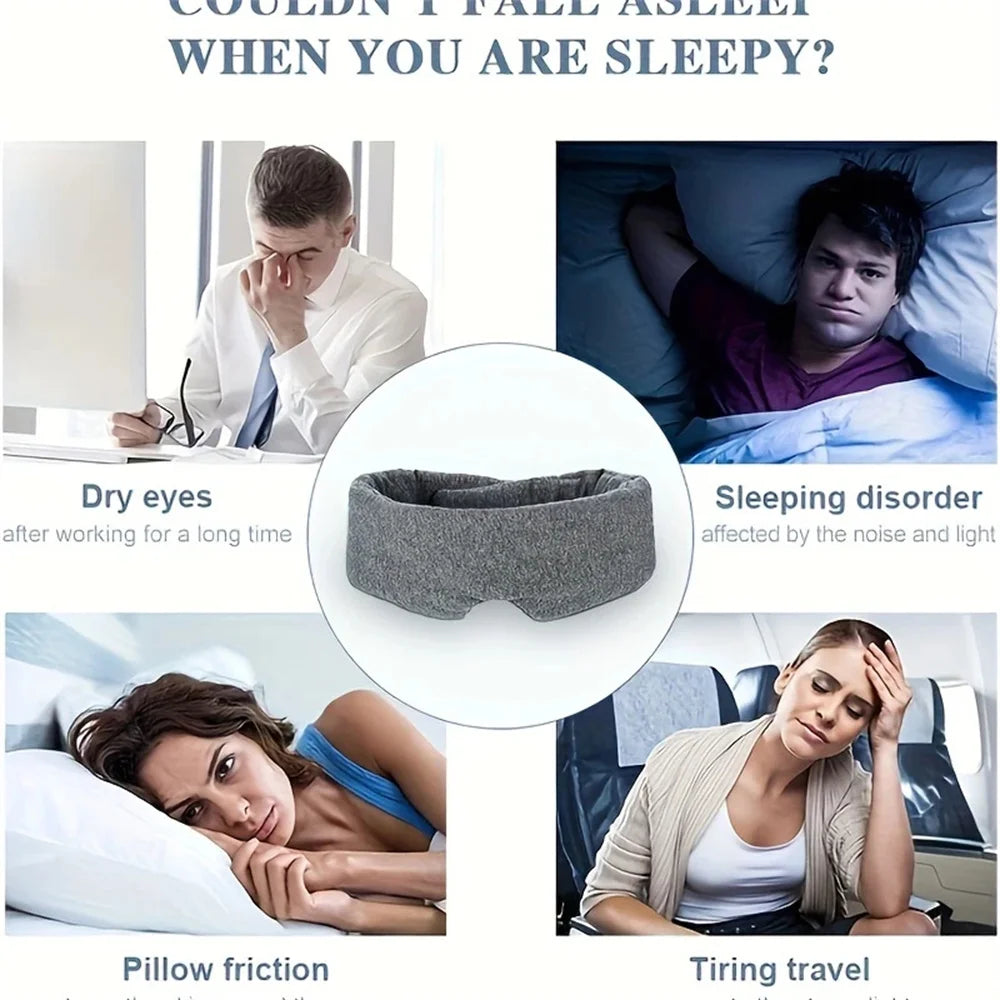 Breathable travel sleep mask in gray for comfort during sleep