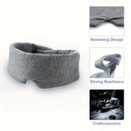 Gray breathable travel sleep mask with nosewing design for comfort