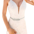 Madeline Love women's belt, silver rhinestones for elegant styles