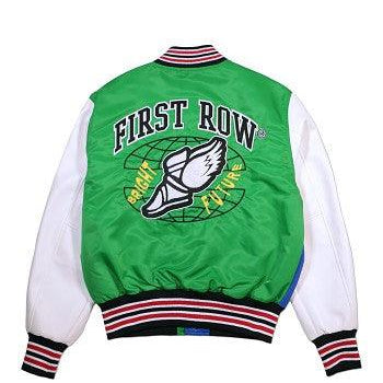 Men's Jackets Bright Future Green Letterman Varsity Jacket