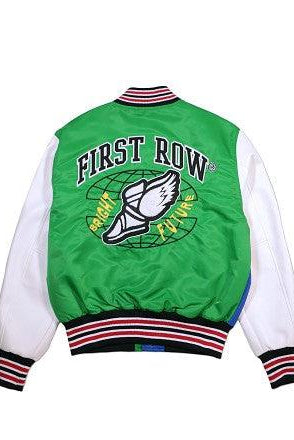 Men's Jackets Bright Future Green Letterman Varsity Jacket