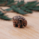 Bronze lotus incense burner shaped like an elephant for home decor