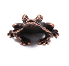 Bronze lotus incense burner in frog design for aromatic relaxation
