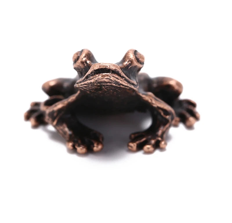 Bronze lotus incense burner in frog design for aromatic relaxation