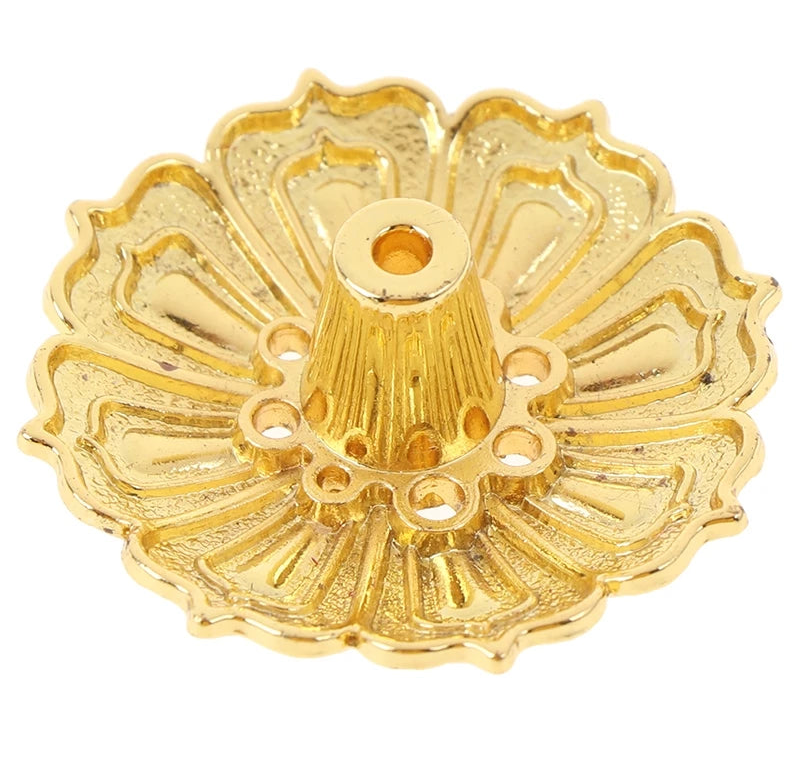 Bronze lotus incense burner for aromatherapy and meditation