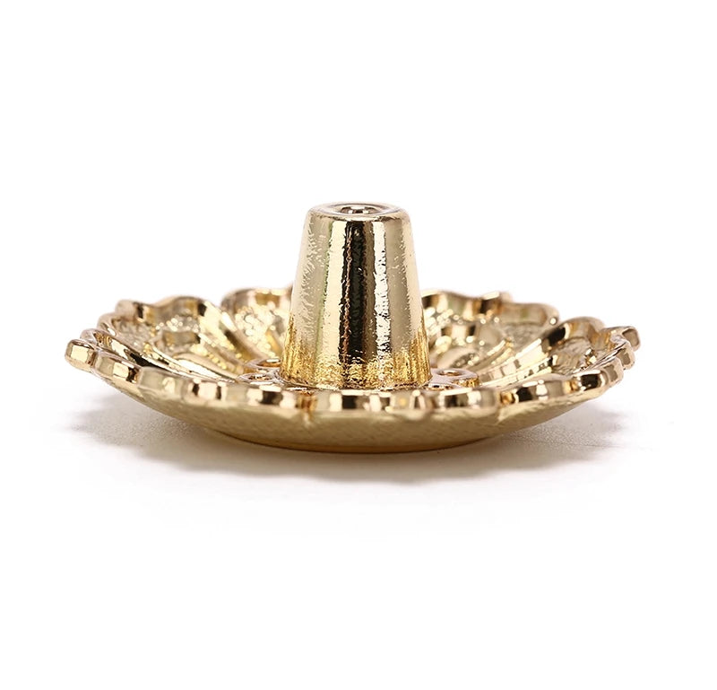 Bronze lotus incense burner for aromatherapy and home decor