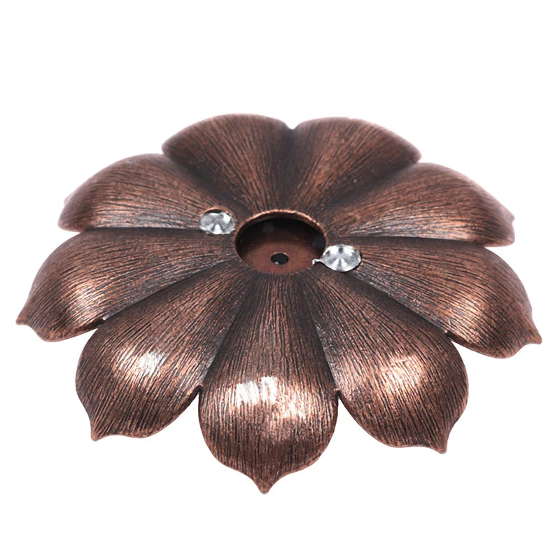 Bronze lotus incense burner, decorative design for calming spaces