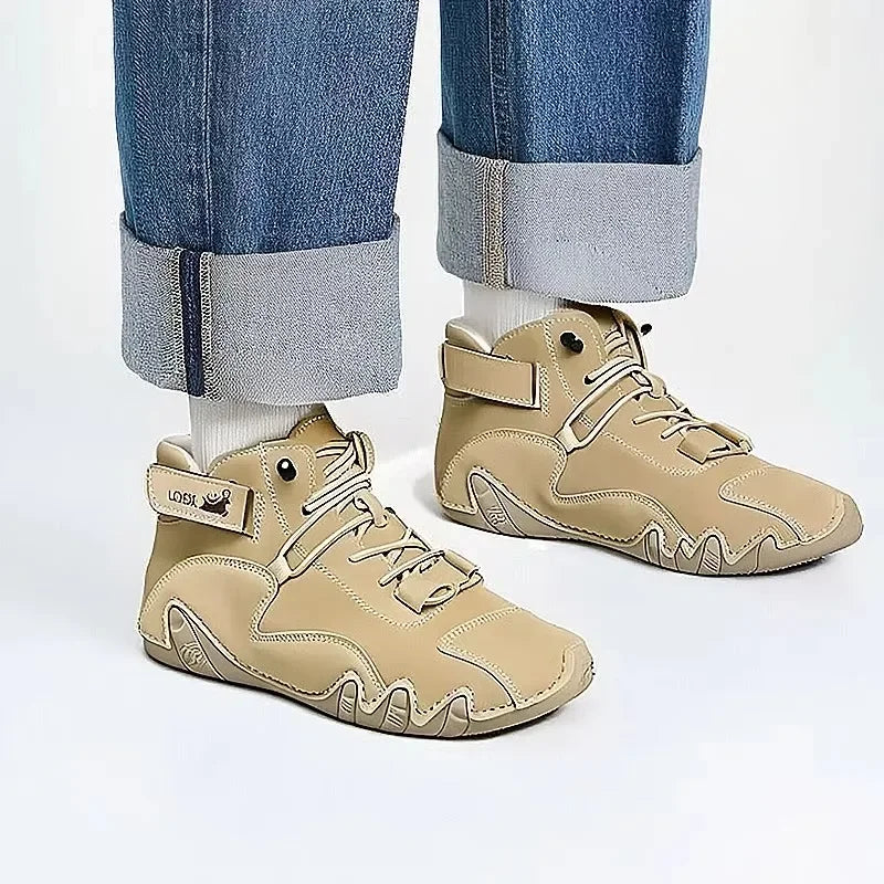 Beige Brooks sports shoes for casual wear with stylish design