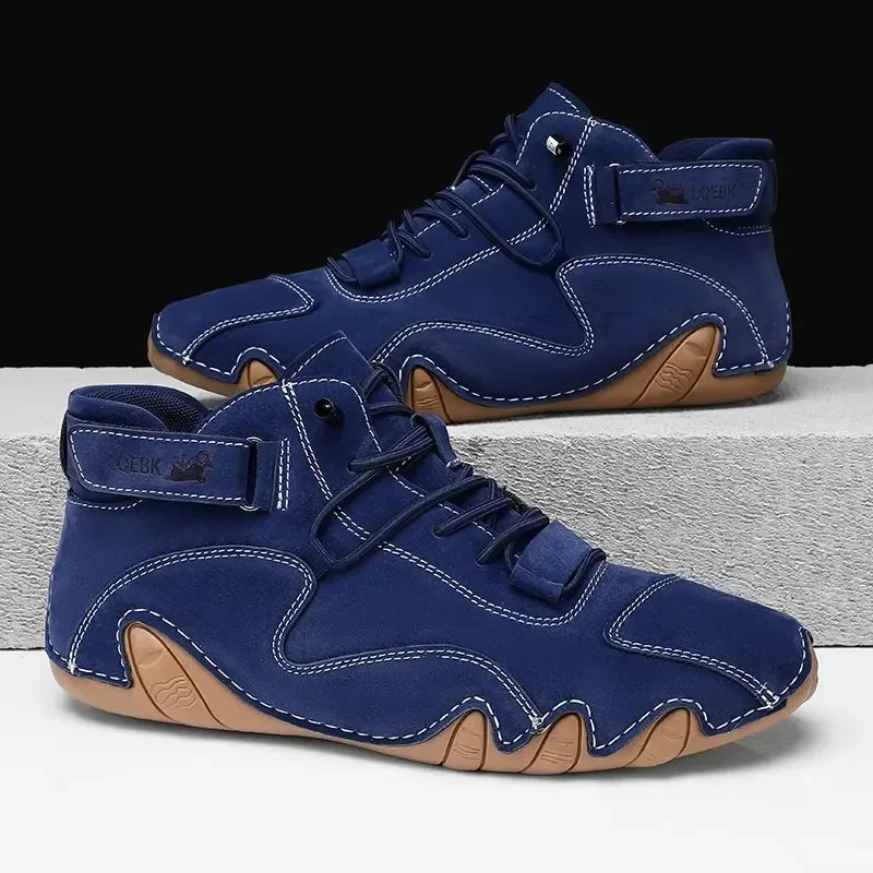 Brooks sports shoes in blue suede for casual wear and comfort
