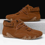 Brown suede Brooks sports shoes for casual outings and everyday wear